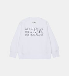 Sweat-shirt à col rond avec logo MM6 Maison Margiela