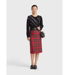 jupe midi à carreaux tartan Agnès b.