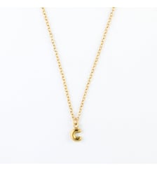 Collier à pendentif lettre C acier inoxydable Balaboosté