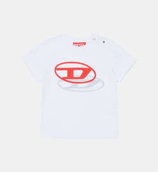 T-shirt avec logo Oval D dynamique Diesel Kids