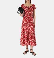 Robe longue plissée à fleurs - RIFKA Gerard Darel