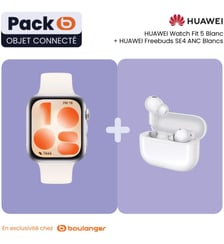 Montre connectée Pack Watch FIT 5 blanc+Freebuds SE 4 Huawei