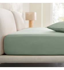 Drap-housse satin de coton lavé 200 fils, bonnet 30 cm AM.PM