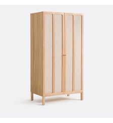 Armoire 2 portes, plaqué frêne et lin La Redoute Interieurs