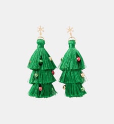 Boucles d'oreilles sapins pompons Balaboosté