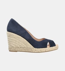 Espadrille bout ouvert alicia - cuir velours Colisée Paris