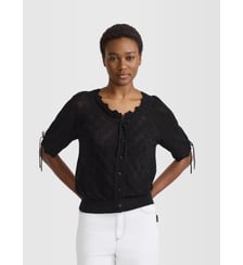 cardigan en point dentelle noir Agnès b.