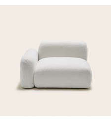 chauffeuse modulable accoudoir bas g  En fibre de polyester recyclé Madura