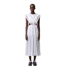 Robe longue satinée dentelle Claudie Pierlot