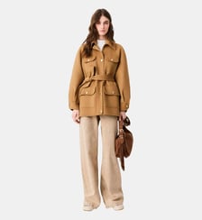 Manteau mi-long en laine Maje