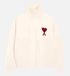 Pull Col Cheminée Ami De Coeur En Laine unisexe AMI Paris