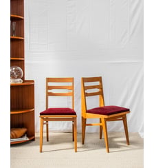 Paire de chaises en velours Alma N°848- Produit chiné Debongout