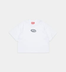 T-shirt en jersey ample avec logo Oval D Diesel Kids