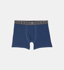 Pack de 3 boxers en coton uni Serge Blanco