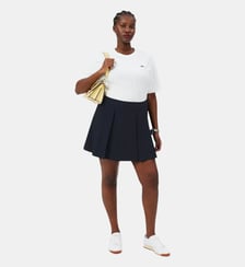Jupe courte plissée fluide Lacoste