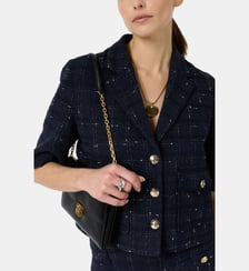 Veste courte en tweed à carreaux - TAE Gerard Darel