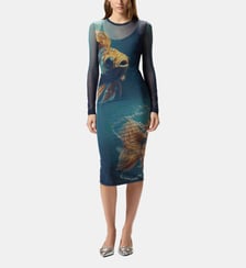 Robe en tulle imprimé Pinko