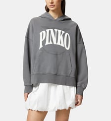 Sweat-shirt à capuche et logo Pinko