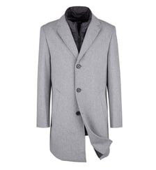 Manteau en laine et polyester avec parement amovible regular Deus Digel