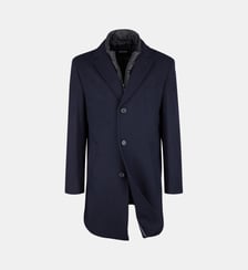 Manteau en laine et polyester avec parement amovible regular Deus Digel