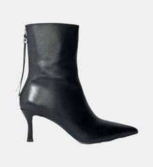 Bottines pointues en cuir Maje