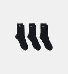 Lot de 3 paires de chaussettes hautes côtelées Lacoste