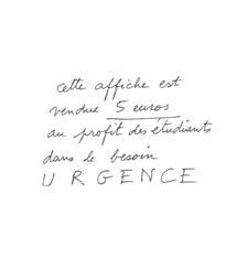 Affiche au profit des étudiants Agnès b.
