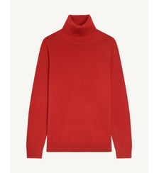 Pull droit col roulé en cachemire 2 fils Bompard