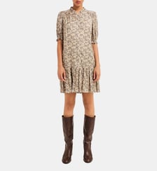 Robe courte à fleurs et volants - CELAS Pablo