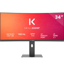 Ecran PC Gamer M34 PROGRESS 34" Incurvé 1500R UWQHD 180Hz Fast VA HDMI 2.1 AMD FreeSync Skillkorp