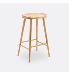 Tabouret de bar chêne massif H68 La Redoute Interieurs