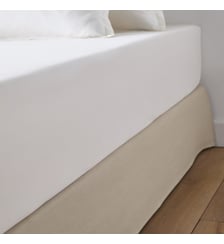 Cache sommier uni pur coton Panama La Redoute Interieurs