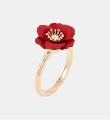 Bague fleur rouge Balaboosté