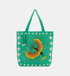 Sac cabas coquillages et broderies de perles IRWIN Wild