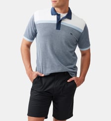 Polo droit rayures en coton manches courtes Whitby Rodd & Gunn