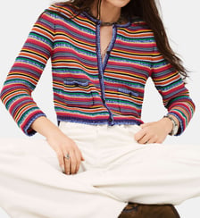 Cardigan droit Fanny à rayures Ba&sh
