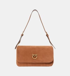 Sac à bandoulière moyen love bag click soft horizontal handle en daim Pinko