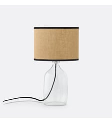 Lampe à poser verre et lin La Redoute Interieurs