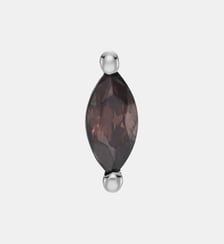 Boucle d'oreille puce Pétale marron or Nebuleuse Bijoux