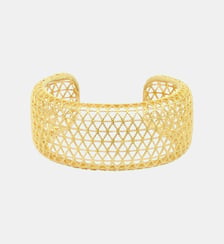Bracelet manchette   doré à l'or fin - Betty Satellite