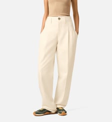 Pantalon deux plis en coton et lin AMI Paris