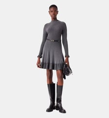 Robe courte en maille degradée Maje