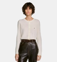 Cardigan court à point damier Sandro