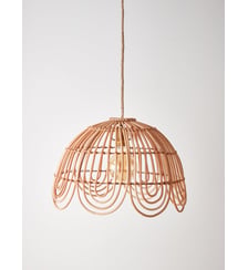 Suspension rotin forme fleur Cyrillus