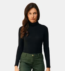 T-shirt manches longues col roulé uni TOVA La Petite Etoile