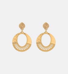 Boucles d'oreilles tiges percées   doré à l'or fin - Noor Satellite