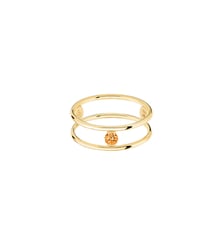 Bague HULA HOOP Solitaire - Saphir orange 0,12ct - Or jaune 750‰ La Brune & La Blonde