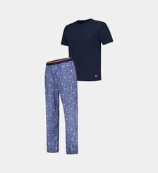 Ensemble pyjama haut et pantalon bleu en coton Le Slip Francais