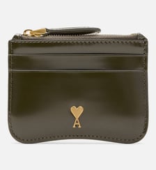 Porte Cartes Zippé Paris Paris En Cuir Glacé unisexe AMI Paris