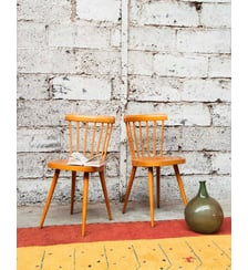 Paire de chaises style Baumann Alma N°730- Produit chiné Debongout
